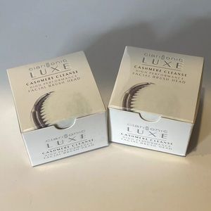 2  New Clarisonic Luxe Cashmere Cleanse Replacement Brush Heads